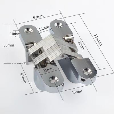 Double Hole Mortise Mount Invisible Engsel Stainless Steel Oleh KESHILE