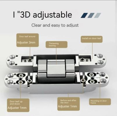 Silent Hinge 180 3D-REGULABLE HINDED HINGE Degree Heavy-duty Pintu Lipat
